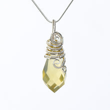 Handmade Wire-Wrapped Natural Crystal Pendant Necklace