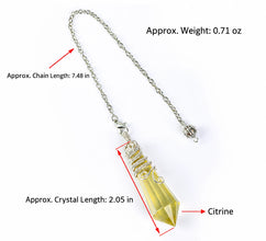 12-Facet Wire-Wrapped Natural Crystal Pendulum