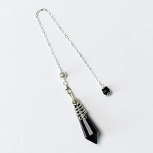 12-Facet Wire-Wrapped Natural Crystal Pendulum