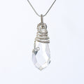 Clear Quartz, Citrine, Amethyst, Smoky Quartz and Rose Quartz wire-wrapped pendant necklace variants shown together