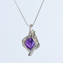 Amethyst, Citrine, Rose Quartz and Herkimer-style crystal pendant necklace variants shown together