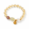 Yellow Crystal and Citrine Pixiu Bracelet Yellow crystal and citrine Pixiu stretch bracelet with Black Gold Super Seven accent