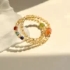 citrine-double-wrap-bracelet-crystal-translucency Citrine Double Wrap Crystal Bracelet with Minimalist Sun Shadow Effect