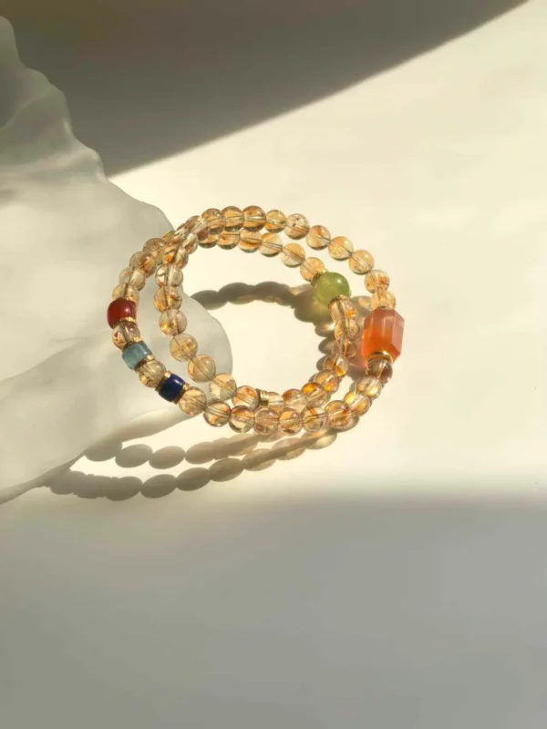 citrine-double-wrap-bracelet-sunlight-shadow Luxury Citrine Crystal Beaded Jewelry Gift Box Ideas for Her