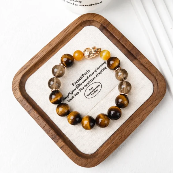 Distinctive Masculine Beaded Wristband for Stacking with Watches and Leather Bracelets