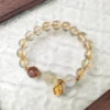 Warm Golden Palette Jewelry Featuring Clear White Light Green and Reddish Brown Tones